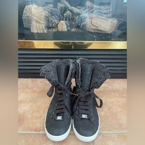 NWOT Ugg Women's Black High-Top Sneakers